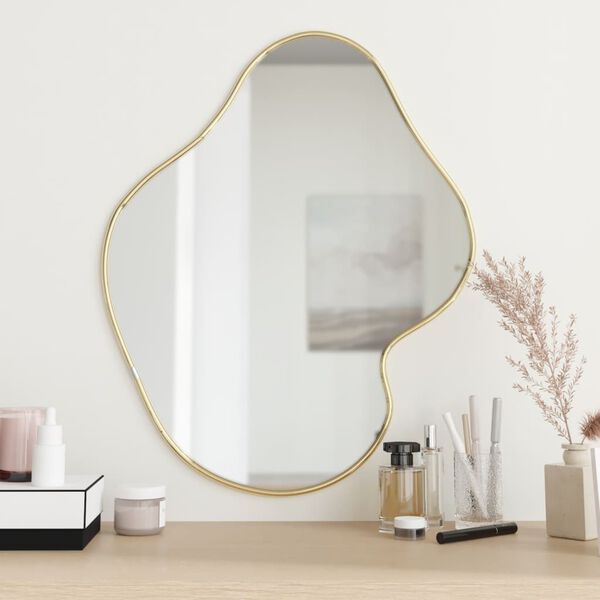 vidaXL Wall Mirror Gold 60x50 cm