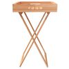 vidaXL Folding Tray Table 52x36x56.5 cm Solid Wood Walnut
