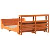 vidaXL Bed Frame without Mattress Wax Brown 140x190 cm Solid Wood Pine