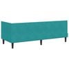 vidaXL Corner Bed Frame with Headboard Turquoise 80 cm x 200 cm Velvet