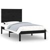vidaXL Bed Frame without Mattress Black 90x190 cm Solid Wood