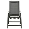 vidaXL 5 Piece Bistro Set Black and Anthracite