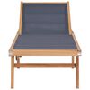 vidaXL Folding Sun Loungers with Wheels 2 pcs Solid Teak and Textilene