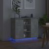 vidaXL LED Sideboard Concrete Grey 90 x 32 x 75 cm Engineered Wood