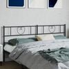 vidaXL Metal Replace Headboard Black 200 cm