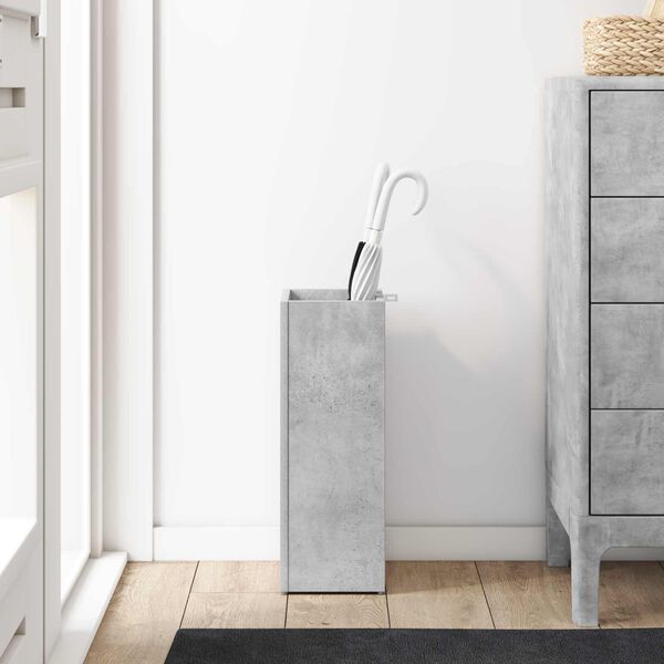 vidaXL Umbrella Stand Concrete Grey 20 x 20 x 55.5 cm Engineered Wood