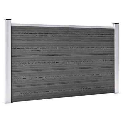 vidaXL Fence Panel Set WPC 872x105 cm Black