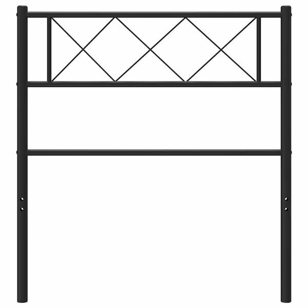 vidaXL Metal Replace Headboard Black 107 cm