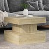 vidaXL Coffee Table with LED Lights Sonoma Oak 50x50x40 cm