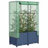 vidaXL Raised Bed with Greenhouse Cover Rattan Look 80x40x138 cm