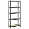 vidaXL 5-Layer Storage Shelf Anthracite Steel&Engineered Wood