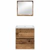 vidaXL Bathroom Furniture Set 2 pcs Old Wood and White Engineered Wood