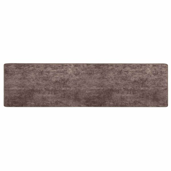 vidaXL Rug Runner MARSA Grey 400 x 80 cm Polyester and PVC