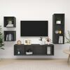 vidaXL 4 Piece TV Cabinet Set Grey Engineered Wood
