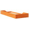 vidaXL Bed Frame Wax Brown 90 x 220 cm Solid Pine Wood