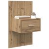 vidaXL Bedside Cabinet with Drawer 2 pcs Artisan Oak 50 x 32.5 x 80cm