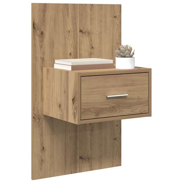 vidaXL Bedside Cabinet with Drawer 2 pcs Artisan Oak 50 x 32.5 x 80cm
