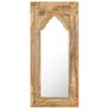 vidaXL Mirror | Natural Wood | Solid Mango Wood, Glass | 50 x 3 x 110 cm