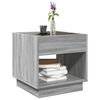 vidaXL Coffee Table with Infinity LED Grey Sonoma 50x50x50 cm
