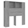 vidaXL Headboard Cabinet Grey Sonoma 100x18.5x102.5 cm