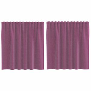 vidaXL Voile Curtains with Rod Pockets 2 pcs Purple