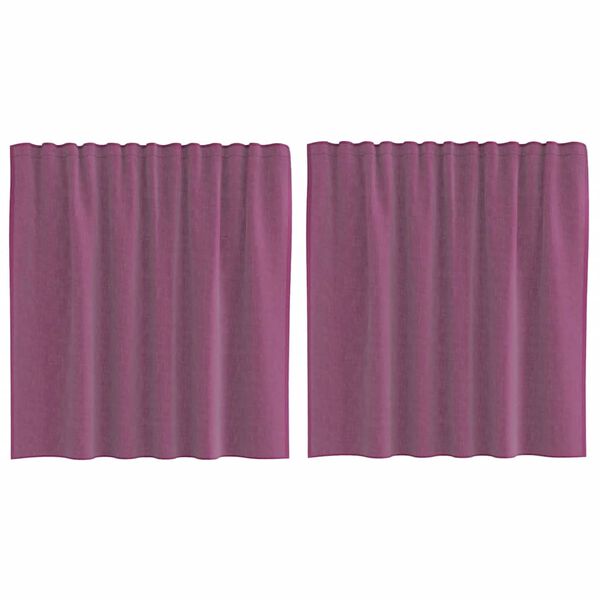 vidaXL Voile Curtains with Rod Pockets 2 pcs Purple