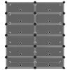 vidaXL Shoe Rack Black 94.5x36.5x106 cm PP