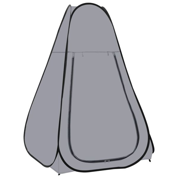 vidaXL Pop Up Shower Tent Grey