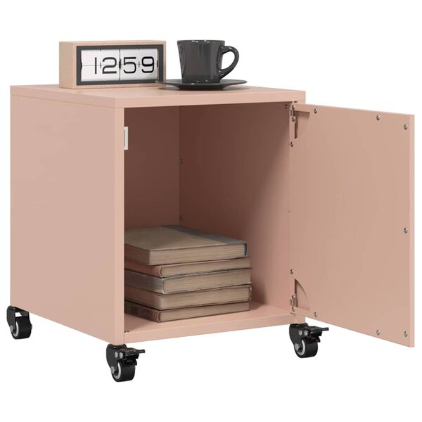 vidaXL Bedside Cabinets 2 pcs Pink 36x39x43.5 cm Steel