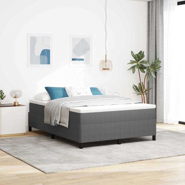 vidaXL Bed Frame Light grey 140 x 200 cm Corduroy fabric