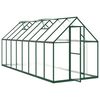 vidaXL Greenhouse with Base Frame Green 445x169x195 cm Aluminium