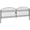 vidaXL Fence gate with Lock Grey 400 x 125 cm Steel