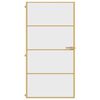 vidaXL Interior Door Slim Golden 102.5x201.5 cm Tempered Glass and Aluminium