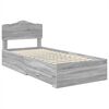 vidaXL Bed Frame with Drawer Grey Sonoma 100 x 200 cm Engineered Wood