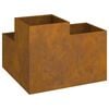 vidaXL Garden Planter Rusty 100 x 100 x 60 cm Weathering steel