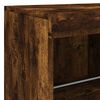vidaXL Sideboard with LED Lights Smoked Oak 202x37x67 cm