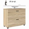 vidaXL Bathroom Cabinet with Drawer Sonoma Oak 76.5 x 35 x 64 cm