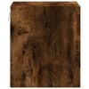 vidaXL Wall-mounted Bedside Cabinet with LED Lights Smoked Oak