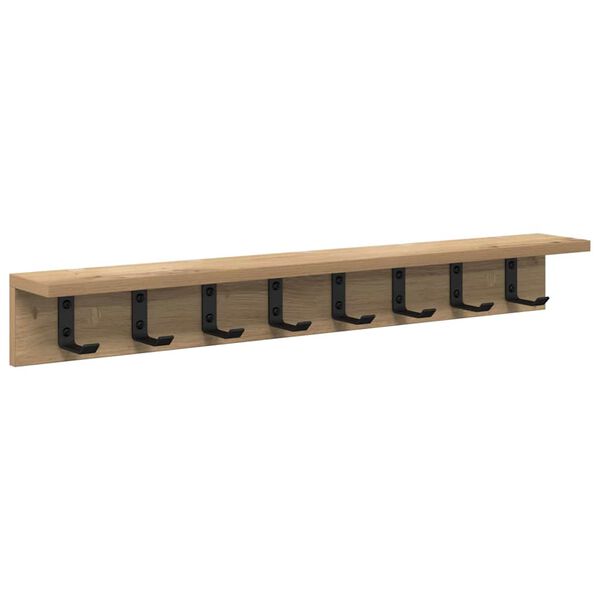 vidaXL Wall-Mounted Coat Rack Artisan Oak 80 x 10.5 x 10.5 cm