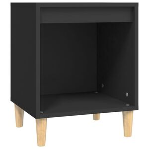 vidaXL Bedside Cabinet Black 40x35x50 cm Engineered Wood
