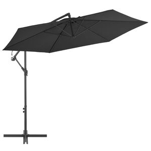 vidaXL Cantilever Garden Parasol with Aluminium Pole 300 cm Black
