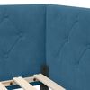 vidaXL Corner Bed Frame with Headboard Blue 90 x 200 cm Velvet