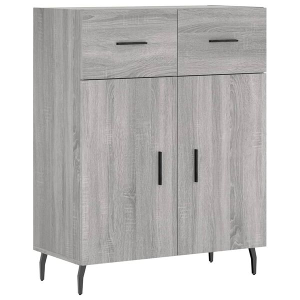 vidaXL Sideboard Grey Sonoma 69.5x34x90 cm Engineered Wood