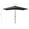 vidaXL Garden Parasol with LEDs and Steel Pole Anthracite 2x3 m