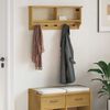 vidaXL Wall-mounted Coat Rack SANDNES 87x12x35 cm Solid Wood Pine