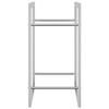 vidaXL Firewood Rack 50x28x56 cm Stainless Steel
