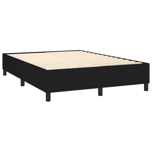 vidaXL Box Spring Bed Frame Black Double Fabric (UK/IE/FI/NO only)
