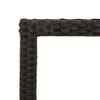 vidaXL Garden Table with Acacia Wood Top Black 190x90x75 cm Poly Rattan