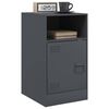 vidaXL Bedside Cabinet Anthracite 34.5x39x62 cm Steel