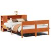 vidaXL Bookcase Bed without Mattress Wax Brown 140x200cm Solid Wood Pine